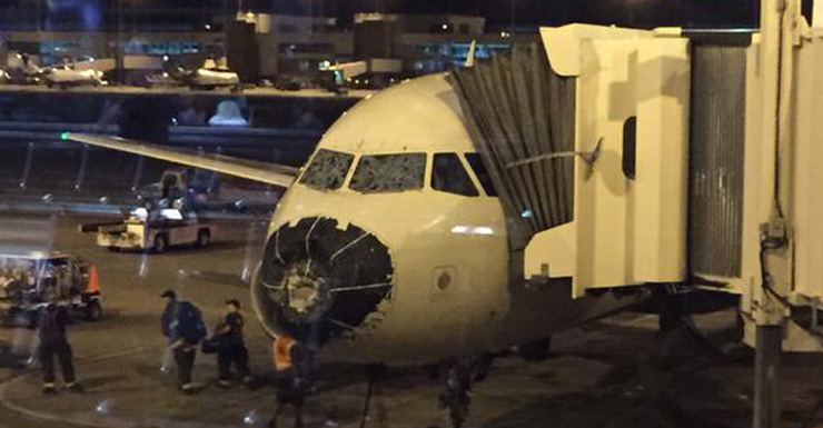 plane hail damage
