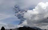 Cotopaxi volcano spewing ashes in Pichincha province, Ecuador.