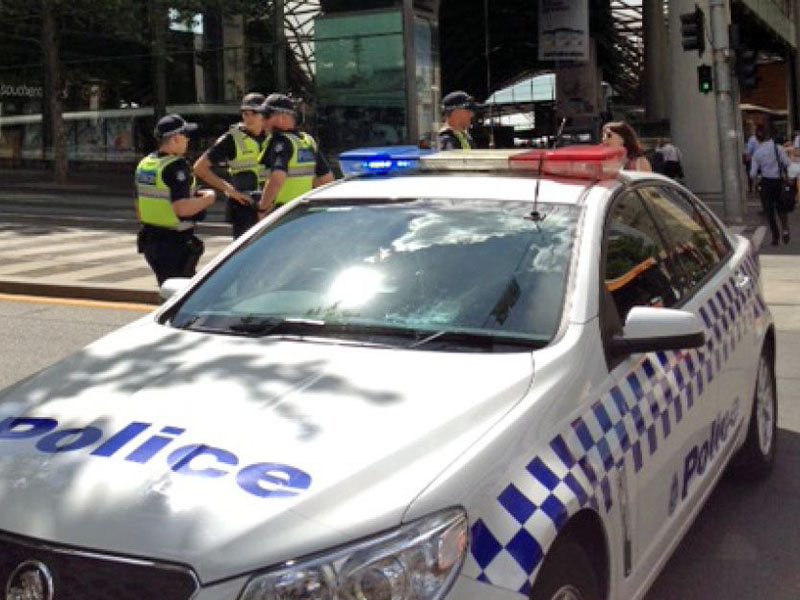 Police at Southern Cross Station.
