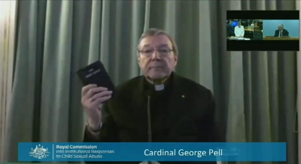 George Pell gives evidence