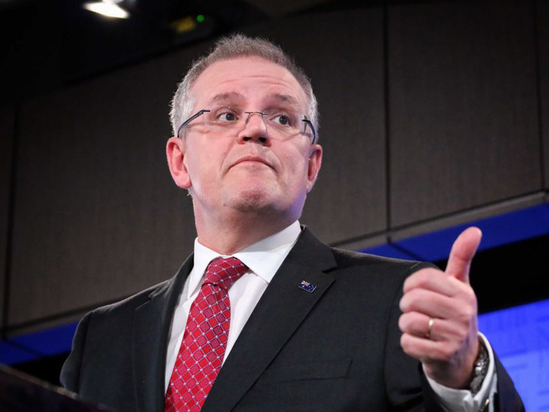 Mr Morrison outlined a path to budget surplus.