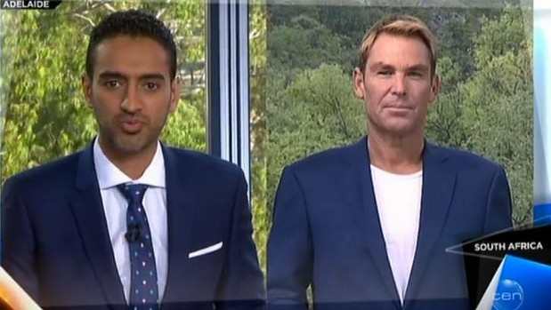 Waleed Aly and Shane Warne