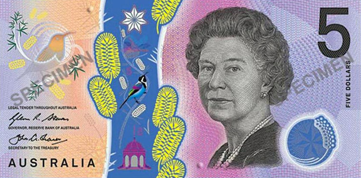 Artwork for the new Australian $5 banknote.