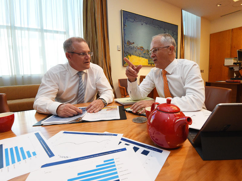 Scott Morrison and Malcolm Turnbull