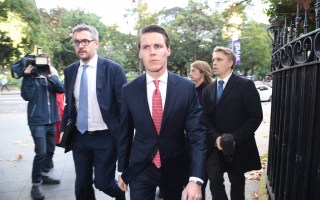 Oliver Curtis leaves Sydney's Supreme Court.