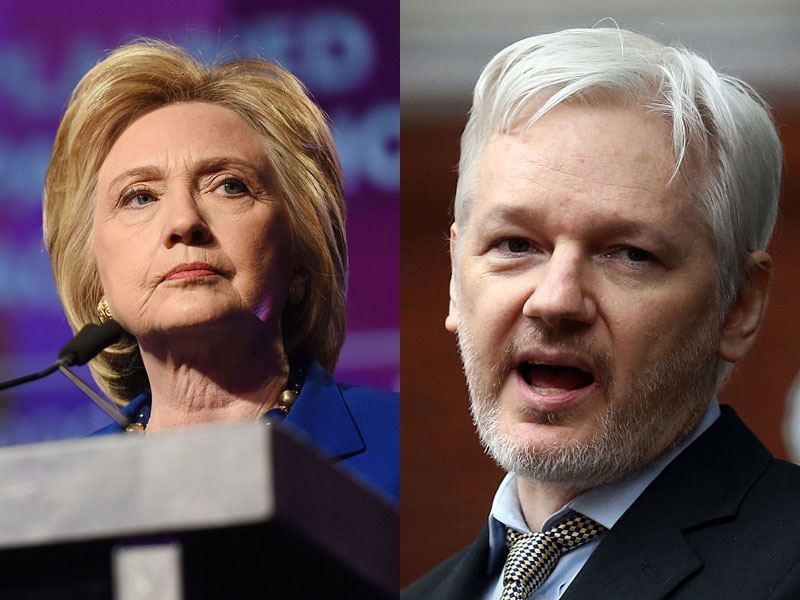 clinton and assange