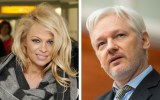 Pamela Anderson and Julian Assange