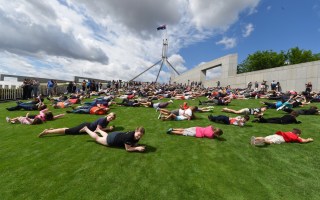 Parliament house roll protest