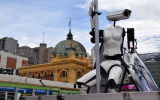 pole-dancing cctv robot