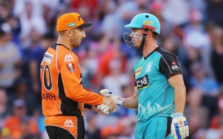 Shaun Marsh and Chris Lynn during T20