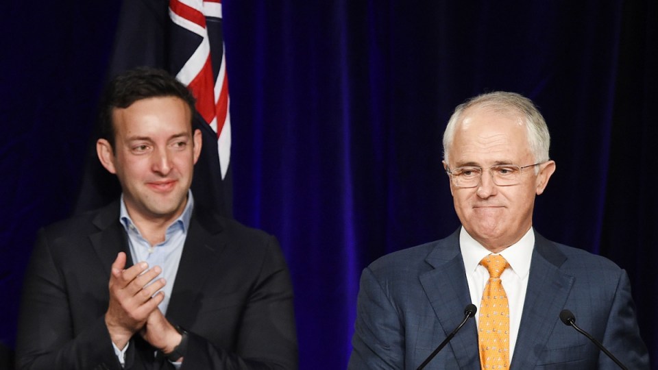 Malcolm Turnbull and James Brown