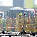 firefighters DFO blaze plane crash