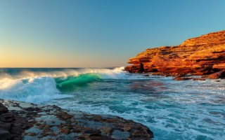 Kalbarri waves Western Australia coast