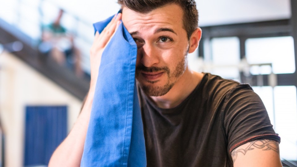 Exercise gym guilty guilt sweat towel