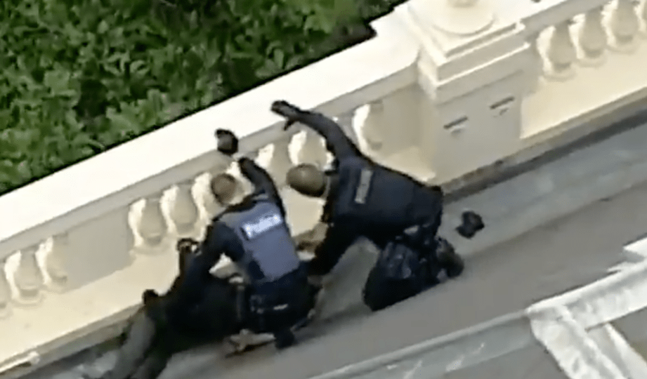 man arrested at Vi government house