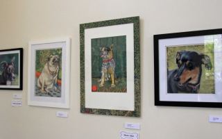 Anna Williams' winning portrait on the wall