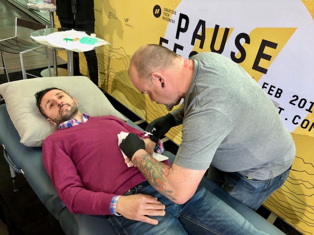 subdermal microchips injected for 2018 Pause Festival