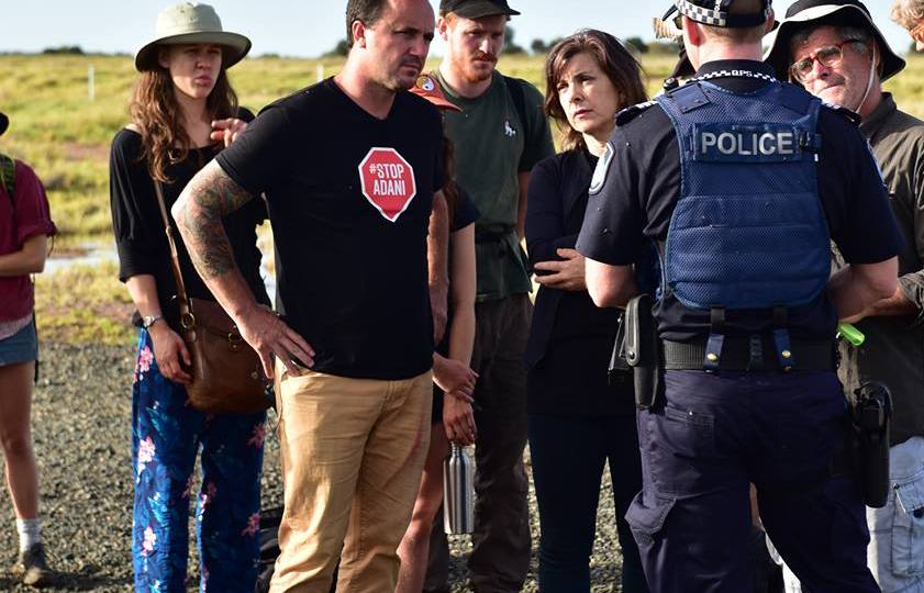 Jeremy Buckingham and Dawn Walker were arrested and fined at an Adani protest. NSW Greens MPs