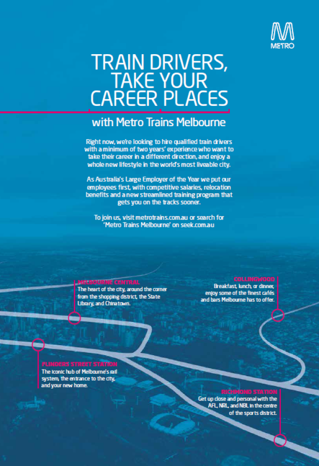 metro trains recruitment drive v sydney trains