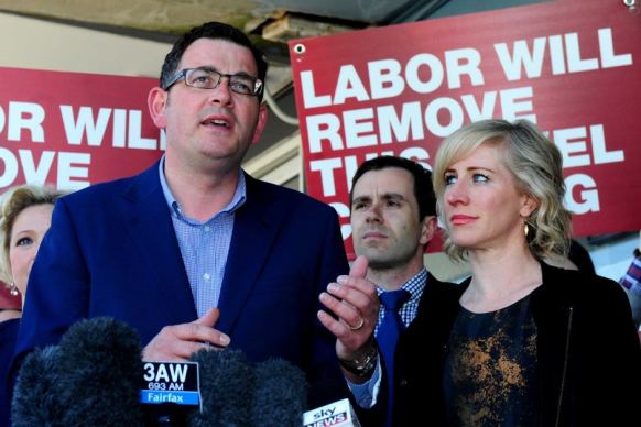 Daniel Andrews with wife Catherine in 2014