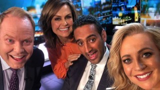 Carrie Bickmore with The Project hosts