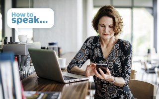 social media internet slang woman using computer