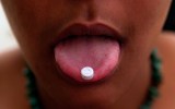 woman drug tongue