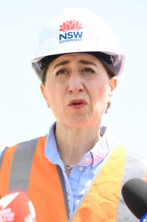 gladys berejiklian at the westconnex site in St Peters