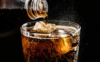 glass of soft drink