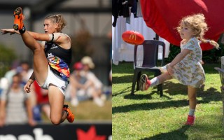 tayla harris kick challenge