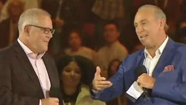Brian Houston and Scott Morrison
