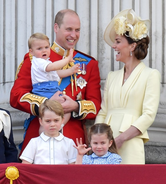 Cambridge family Trooping the Colour