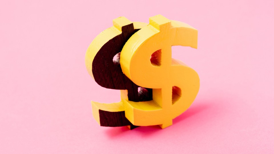 A dollar sign that's been cut.