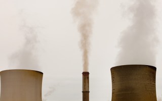 Emissions from a coal fired power station in the Latrobe Valley, Victoria.