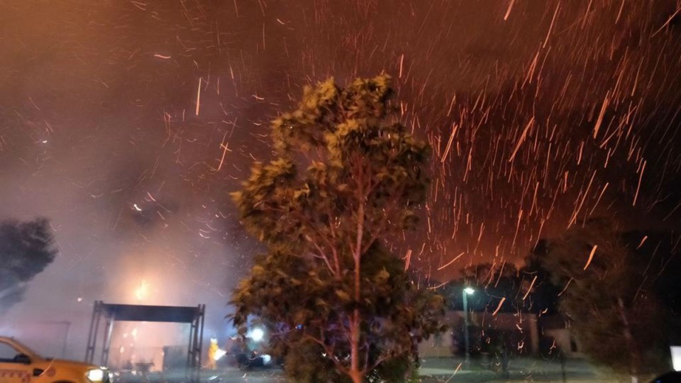 A bush fire in Peregian Springs.