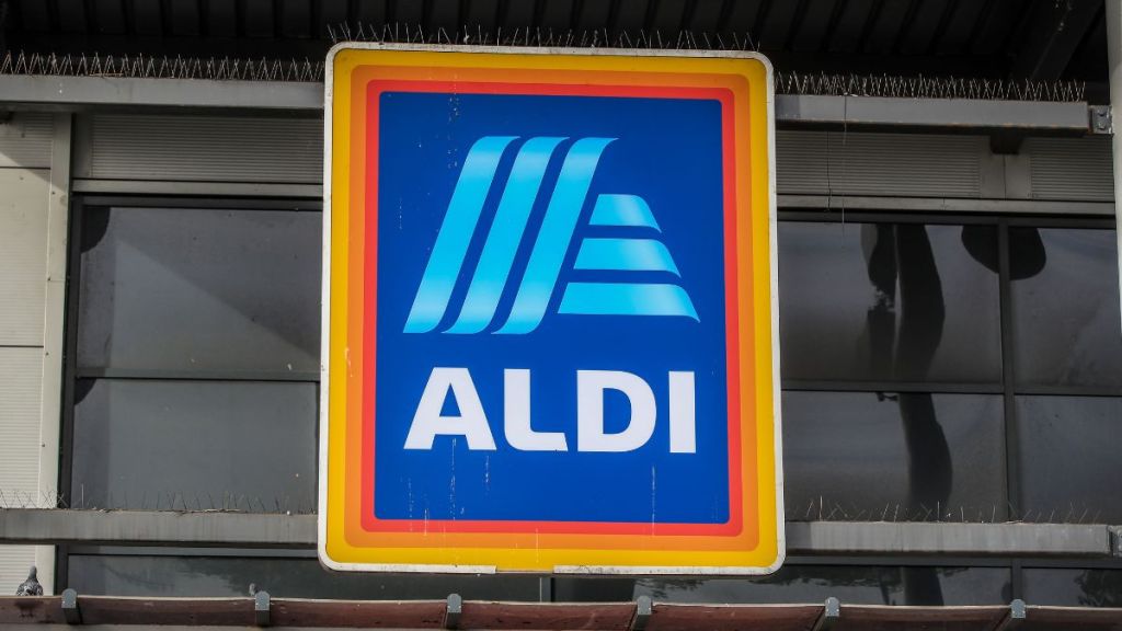 Pictured is the ALDI logo