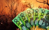 Hundred dollar notes and a bushfire.