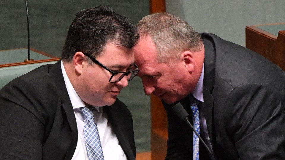 Barnaby Joyce and George Christensen.
