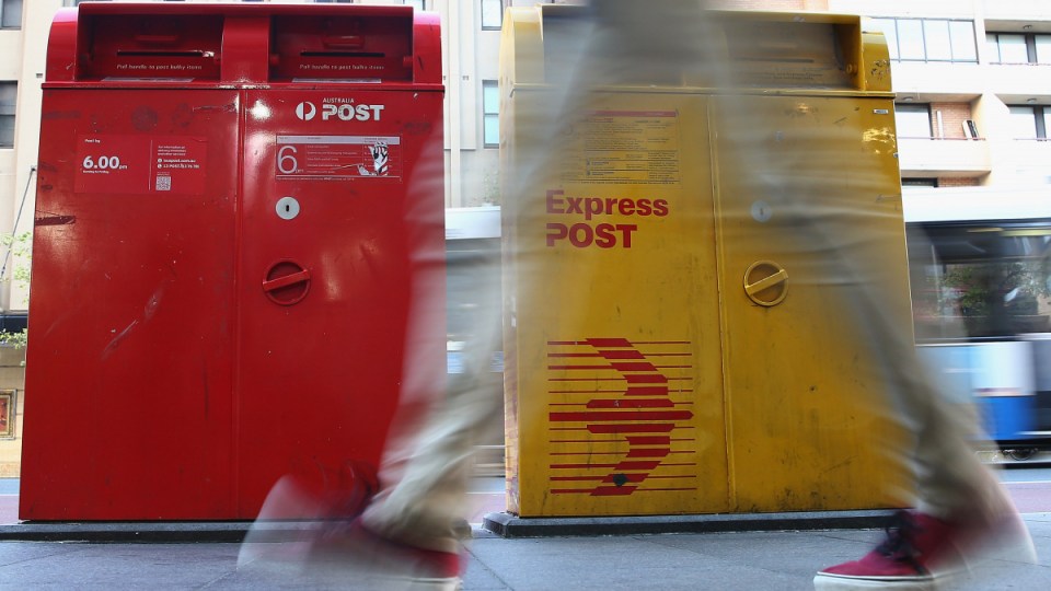 two australia post letter boxes