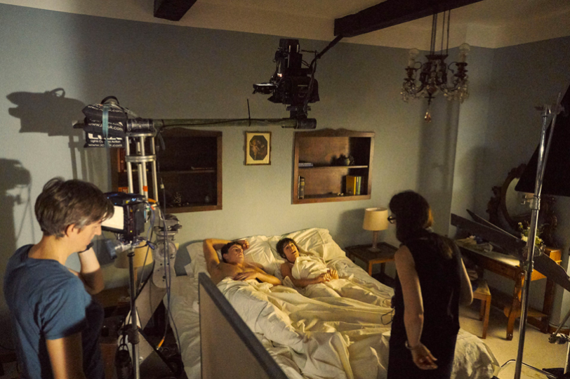 Paul Mescal and Daisy Edgar Jones during the filming of Normal People.