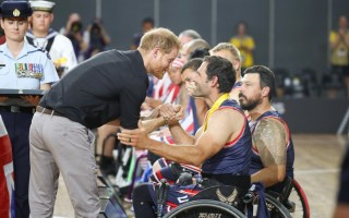 Harry greets Invictus athletes