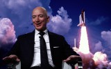 Jeff Bezos in space