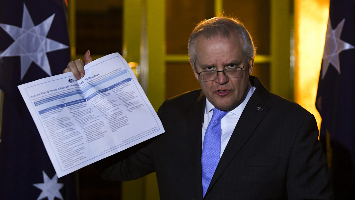Scott Morrison reveals four-phase reopening plan