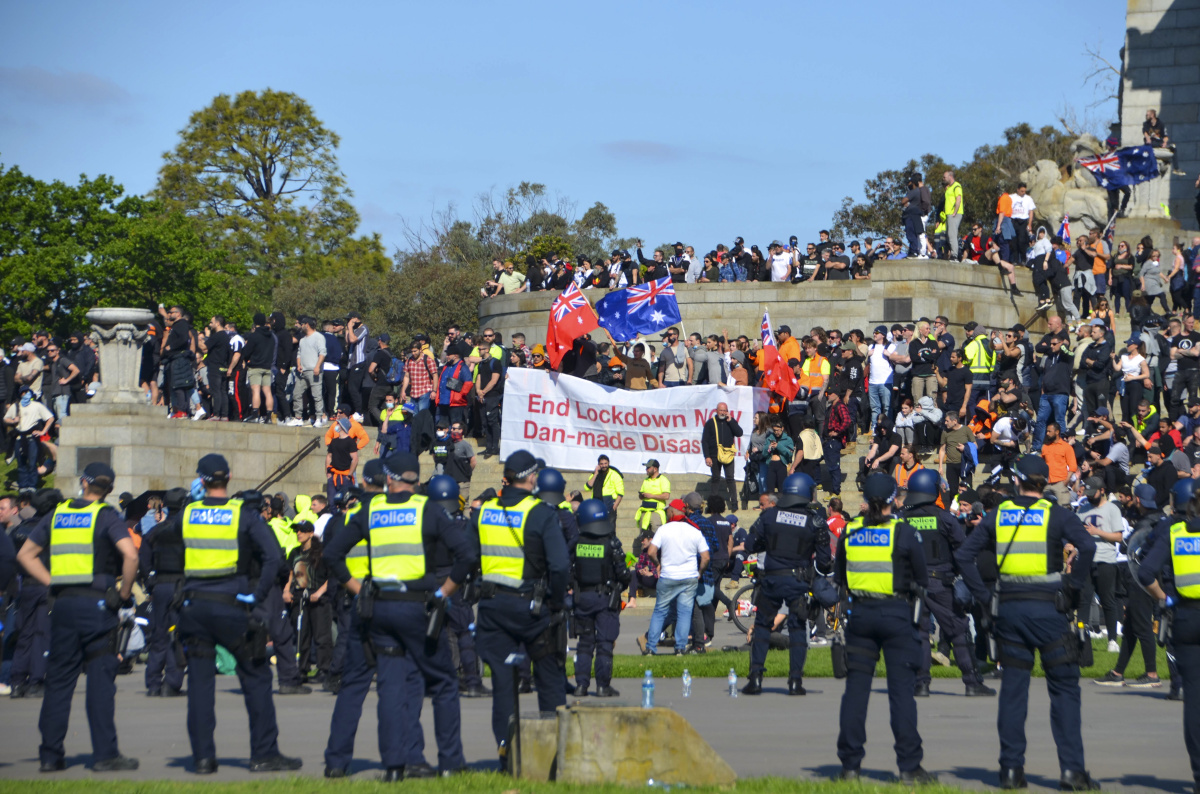 melbourne protests shrine