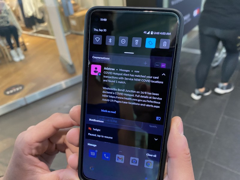 Adatree COVID-19 Hotspot Alert service