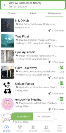 Anti-vaxxer business app
