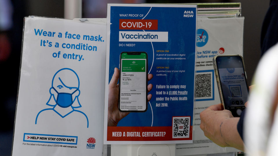 Anti-vaxxers have been using an app to find businesses which don't enforce vaccine restrictions.