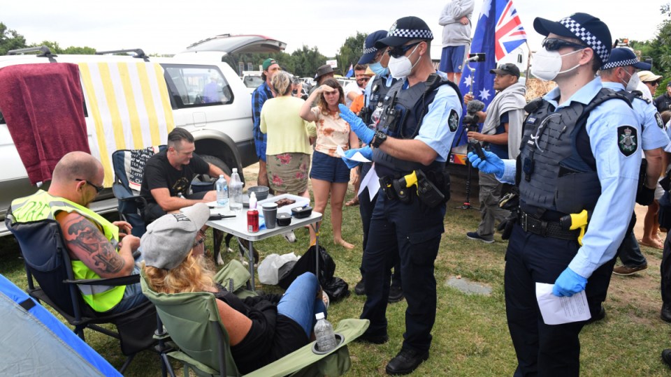 canberra vax protest