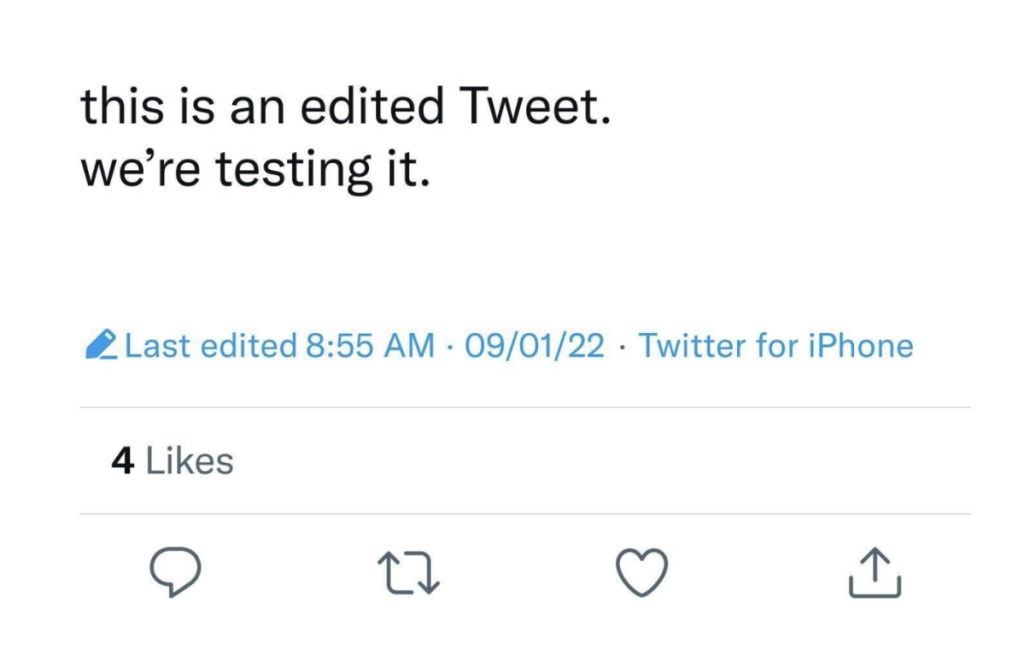 Twitter Edit feature