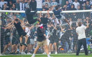 a league victory pitch invasion